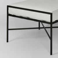 Sheffield Iron Ottoman/footstool -Outdoor