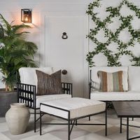 Sheffield Iron Ottoman/footstool -Outdoor