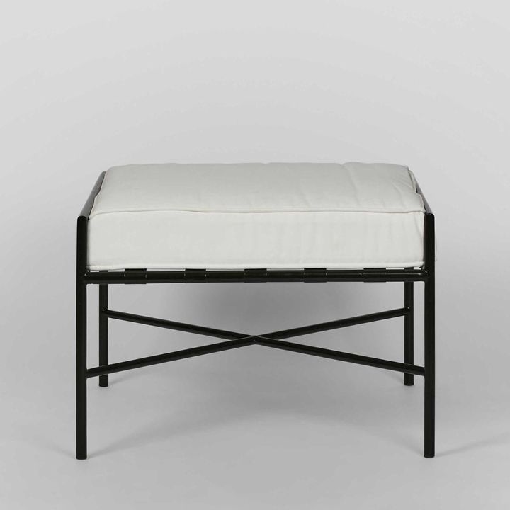 Sheffield Iron Ottoman/footstool -Outdoor