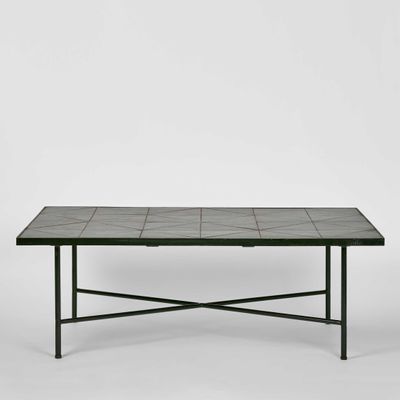 Sheffield Iron/Tiled Coffee Table Black -Outdoor