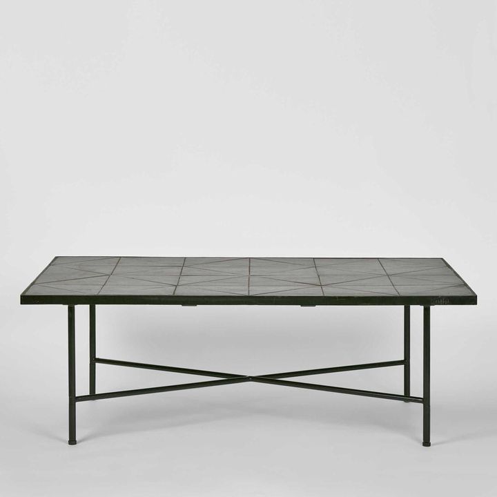 Sheffield Iron/Tiled Coffee Table Black -Outdoor