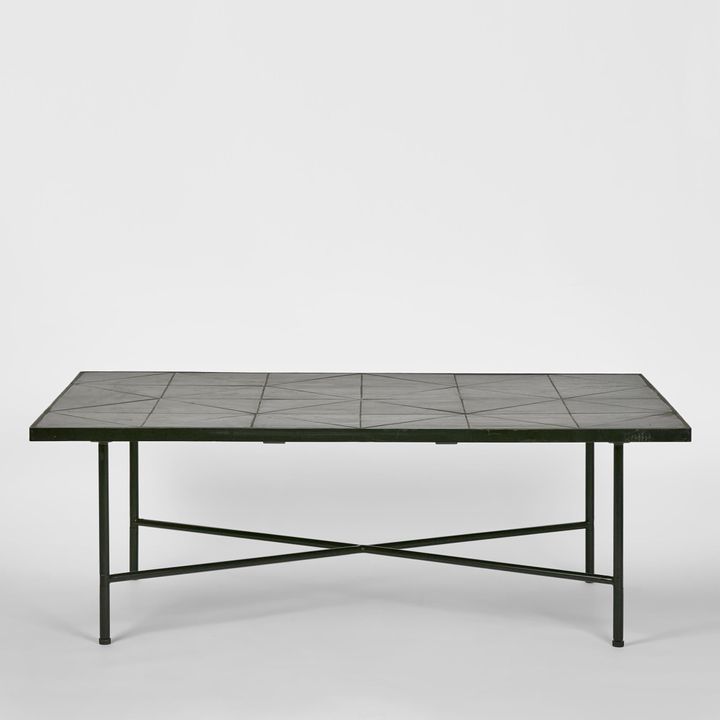 Sheffield Iron/Tiled Coffee Table Black -Outdoor