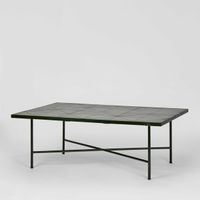 Sheffield Iron/Tiled Coffee Table Black -Outdoor