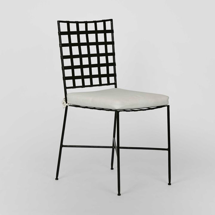 Sheffield Iron Outdoor Dining Chair with cushion