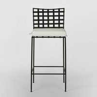 Sheffield Iron Bar Stool with cushion -Outdoor