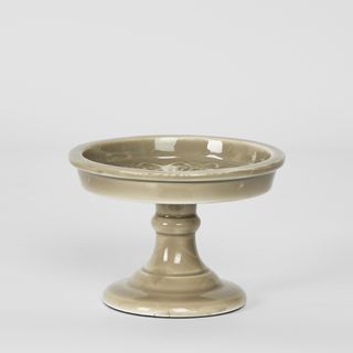 Salan Enamel Candle Stand Taupe
