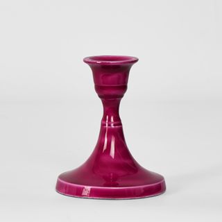 Soulor Enamel Candle Stand Fuchsia
