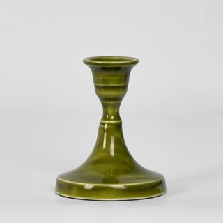 Soulor Enamel Candle Stand Green