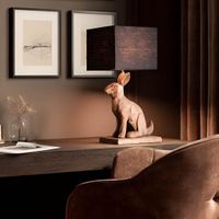 Garfunkel Table Lamp Base Dark Natural- Base Only