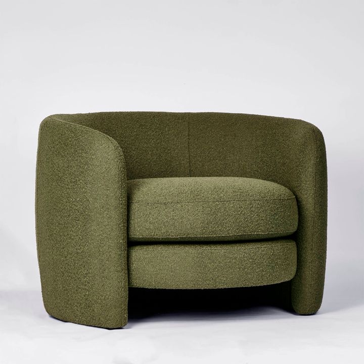 Cora Chair Olive Boucle