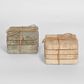 Graze Travertine Coaster Set 4 Round Rust