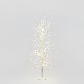 White Forest Light Up Tree with 1300 Lights 180cm