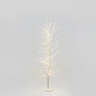 White Forest Light Up Tree with 1300 Lights 180cm