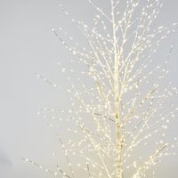 White Forest Twinkling Light Up Tree with 1300 Lights 180cm