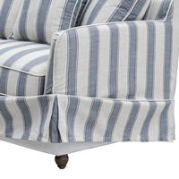 Slip Cover Only - Noosa Hamptons 2.5 Seat Sofa Blue Sky Stripe