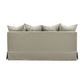 Slip Cover Only - Noosa 2.5 Seat Hamptons Sofa Natural W/White piping Linen Blend