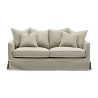 Slip Cover Only - Noosa Hamptons 2.5 Seat Sofa Natural W/White Piping