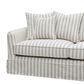 Slip Cover Only - Noosa 2.5 Seat Hamptons Sofa Natural Stripe Linen Blend
