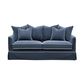Slip Cover Only - Noosa 2.5 Seat Hamptons Sofa Navy W/White piping Linen Blend