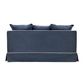 2 Seat Sofa Bed Slip Cover - Noosa Navy W/ White Piping