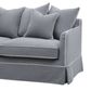 Slip Cover Only - Noosa 2.5 Seat Hamptons Sofa Grey W/White piping Linen Blend