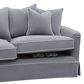 Slip Cover Only - Noosa 2.5 Seat Hamptons Sofa Grey W/White piping Linen Blend