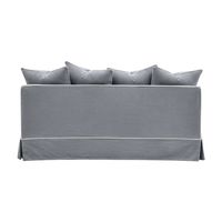 Slip Cover Only - Noosa Hamptons 2.5 Seat Sofa Grey W/White Piping