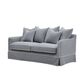 Slip Cover Only - Noosa Hamptons 2.5 Seat Sofa Grey W/White Piping