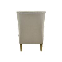 Bayside Hamptons Buttoned Armchair Natural Linen Blend