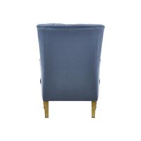 Bayside Hamptons Buttoned Armchair Navy Linen Blend