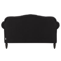 Vaucluse Buttoned Tuffed 2 Seat Sofa Charcoal W/ Studs