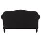 Vaucluse Buttoned Tuffed 2 Seat Sofa Charcoal W/ Studs