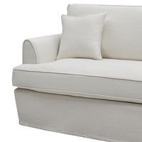 Slip Cover Only - Byron Hamptons 4 Seat Sofa Ivory