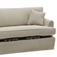 Slip Cover Only - Byron Hamptons 4 Seat Sofa Natural W/White Piping