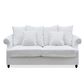 Slip Cover Only - Avalon Hamptons 3 Seat Sofa Natural W/White Piping