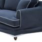 Slip Cover Only - Byron Hamptons 4 Seat Sofa Navy W/White Piping