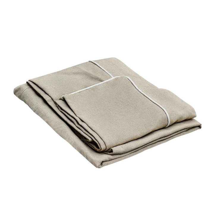 Slip Cover - Marbella Ottoman Natural