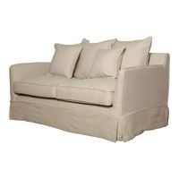 Slip Cover Only - Noosa Hamptons 2 Seat Sofa Bed Beige