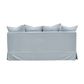 Slip Cover Only - Noosa 2.5 Seat Hamptons Sofa Beach W/White Piping Linen Blend