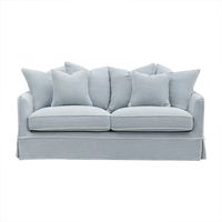 Slip Cover Only - Noosa Hamptons 2.5 Seat Sofa Beach W/White Piping