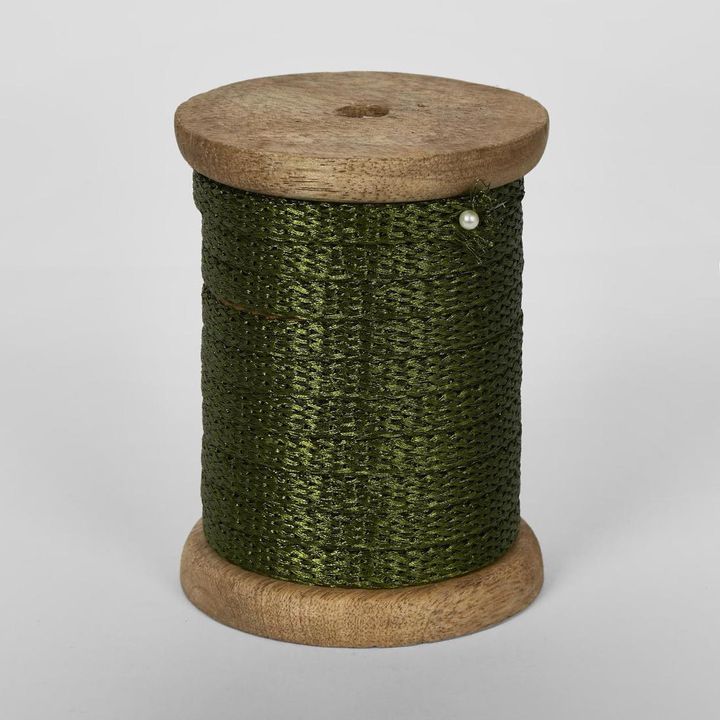 GREEN BRAIDED RIBBON 10M