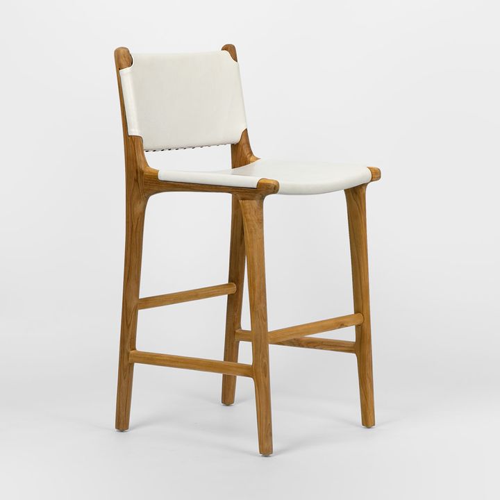 Marvin Bar stool High Back White
