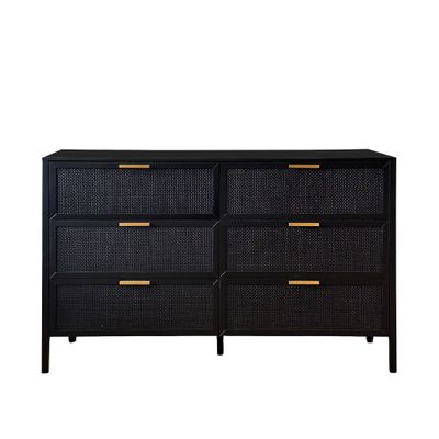 Santorini Dresser 6 Drawer Black