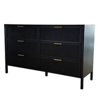 Santorini Dresser 6 Drawer Black