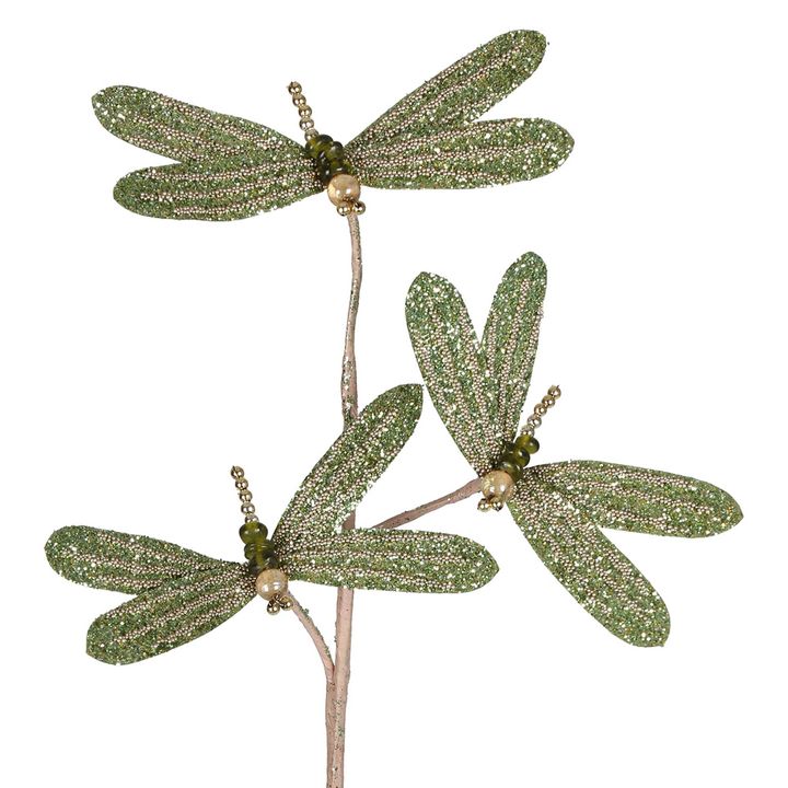 Dragonfly Floral Stem Green