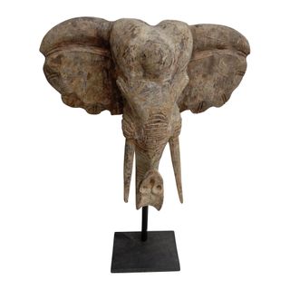 Gajah Elephant Sculpture on Stand Medium