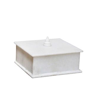 Jaipur Marble Jewellery Box Small White