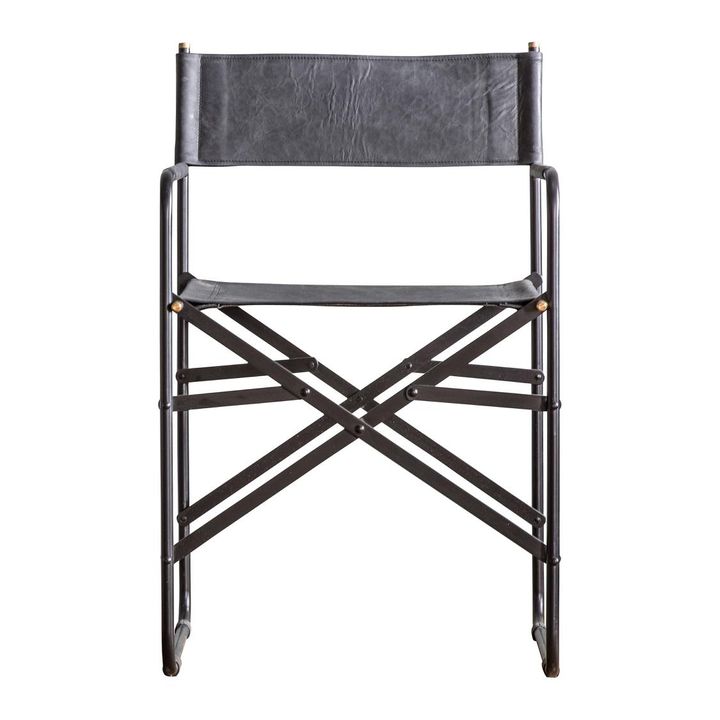 Jodhpur Black Leather ArmChair Set of Two