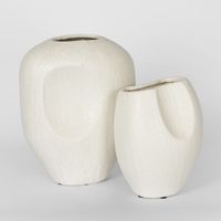 Scallop Vase Medium White