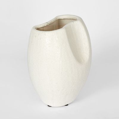 Scallop Vase Medium White